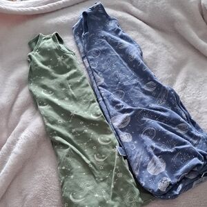 Kids Pajamas Sleep Sacks - Green and Blue